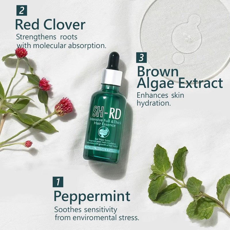 Sh Rd SH-RD Intensive Scalp Essence for Hair Regrowth & Volumizing | With Rosemary, Protein, Vitamin B5 | Lightweight Serum for Thinning Hair - 50ml/1.69oz - Image 1